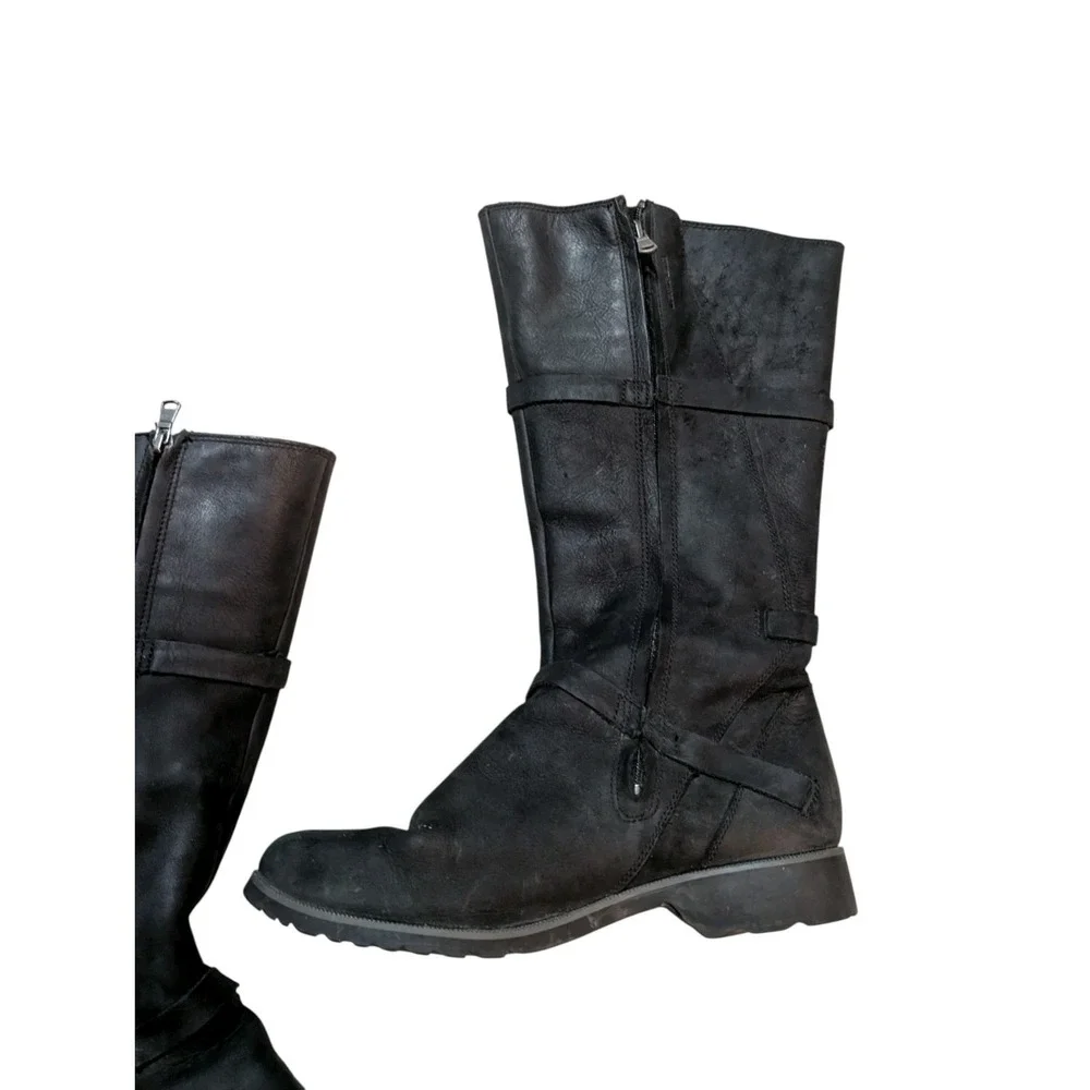 TEVA DELAVINA BLACK MID TOP WATERPROOF SUEDE‎ BOOT W'S US 9.5
